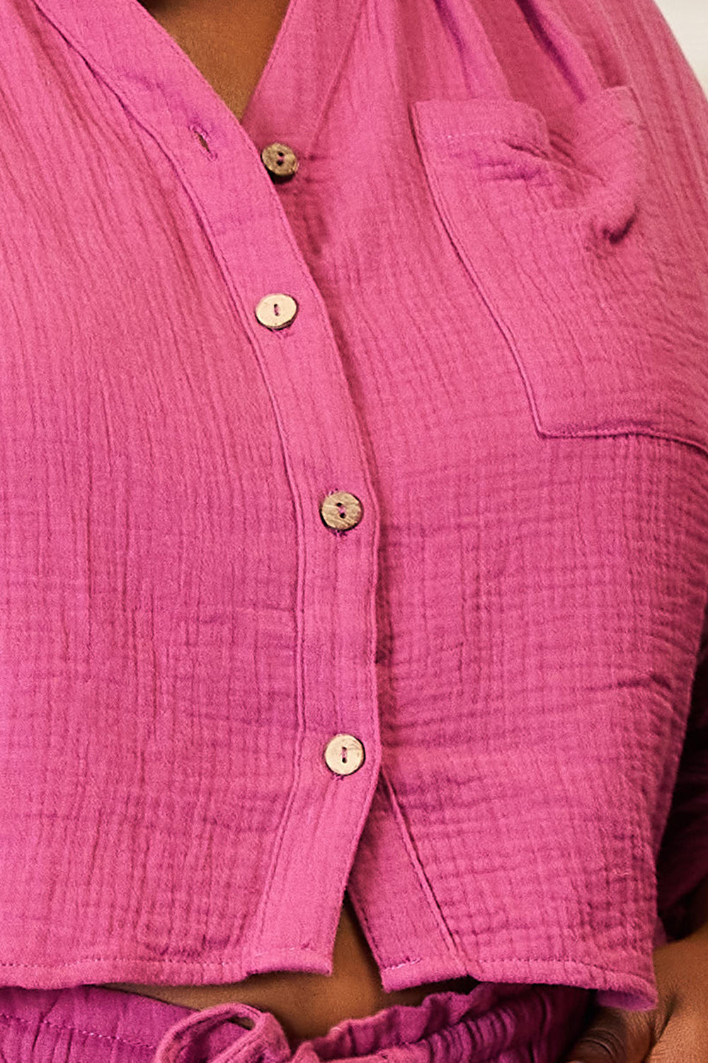 Pick Me Up Short Set - Fuchsia