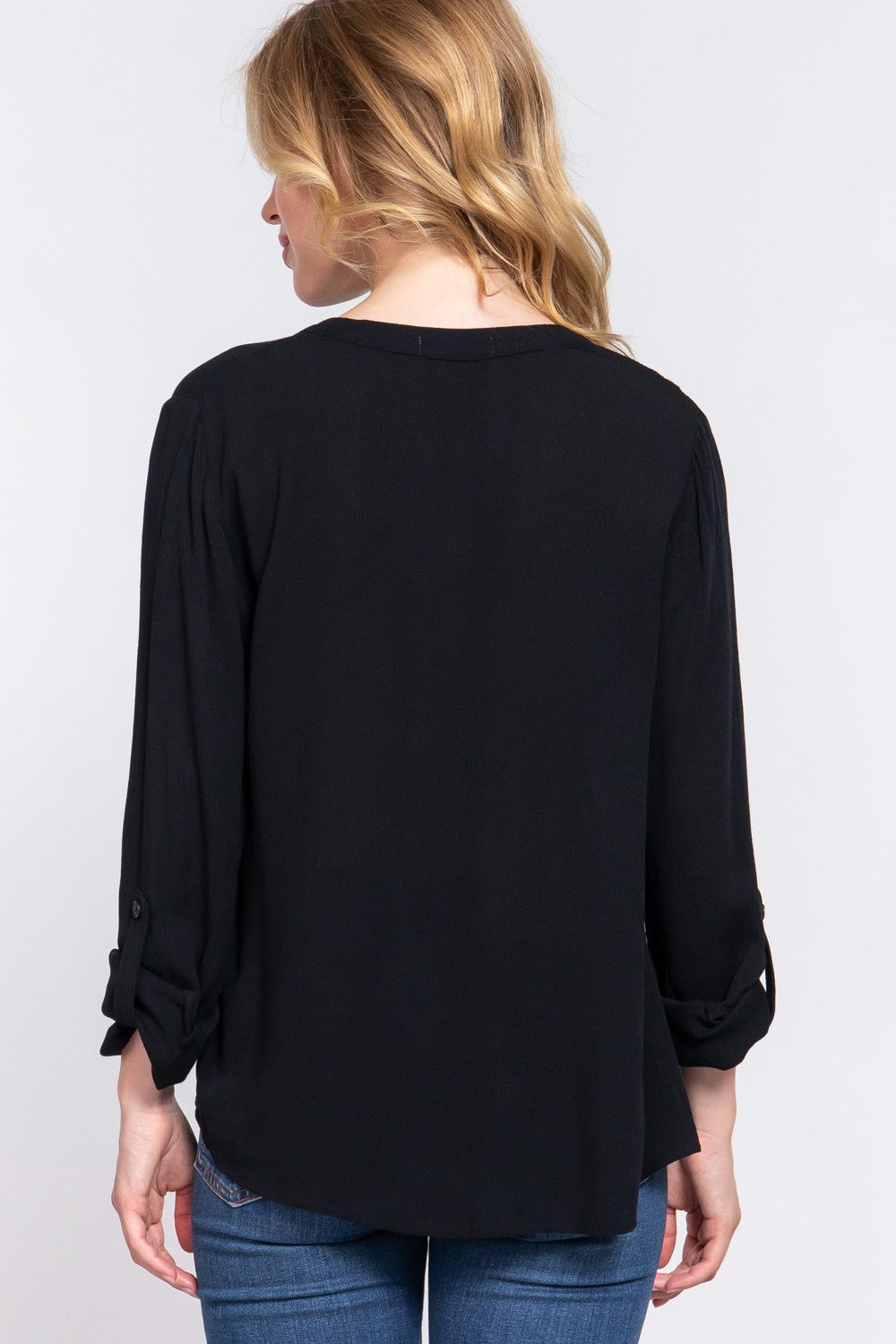 Reginal Woven Top - Black