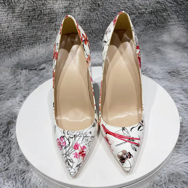 Flowers Stiletto Pumps - Floral