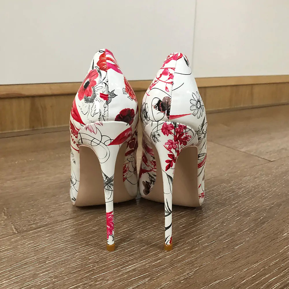 Flowers Stiletto Pumps - Floral