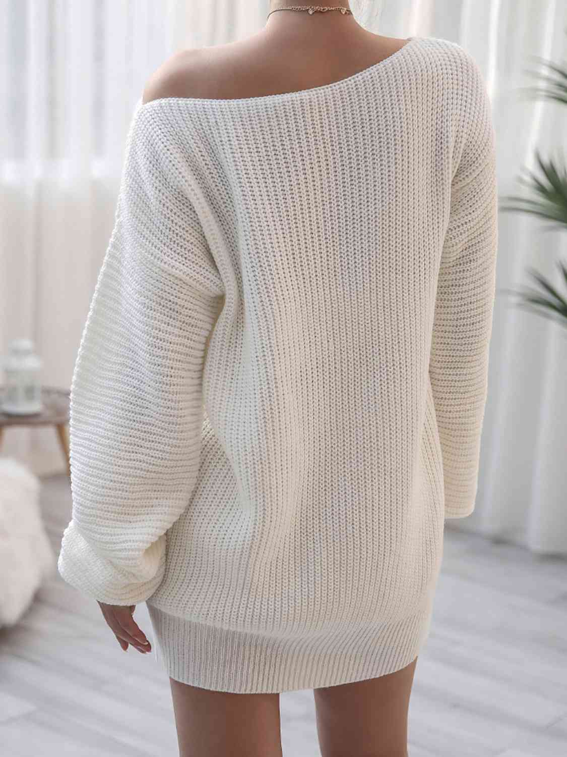 Cold Shoulder Sweater Dress