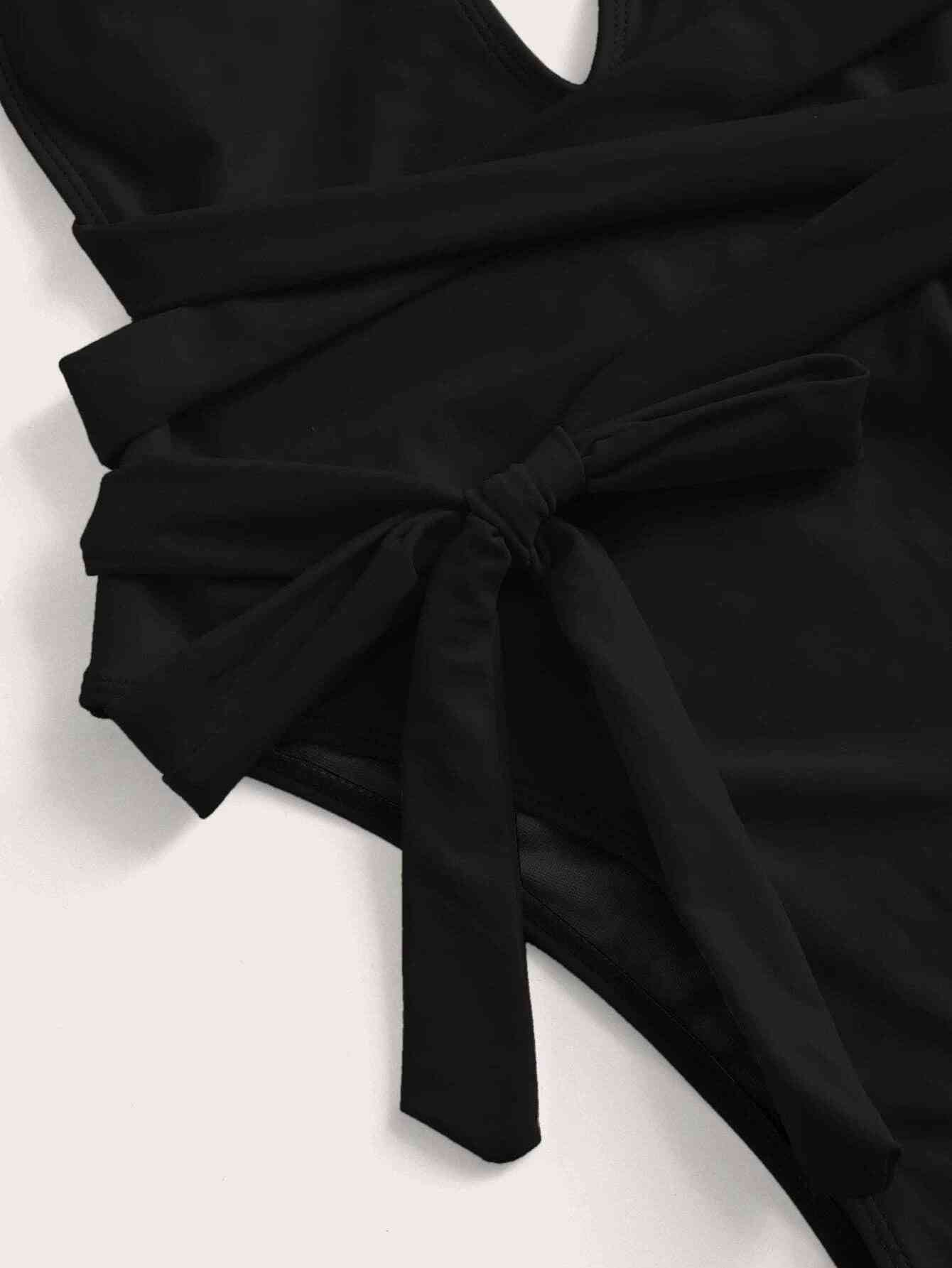 Deep V-Cut 1 Piece Swimsuit