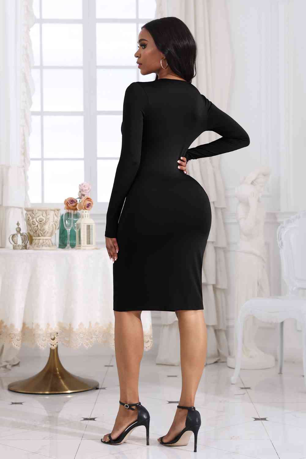 Plot Twist Long Sleeve Midi Dress