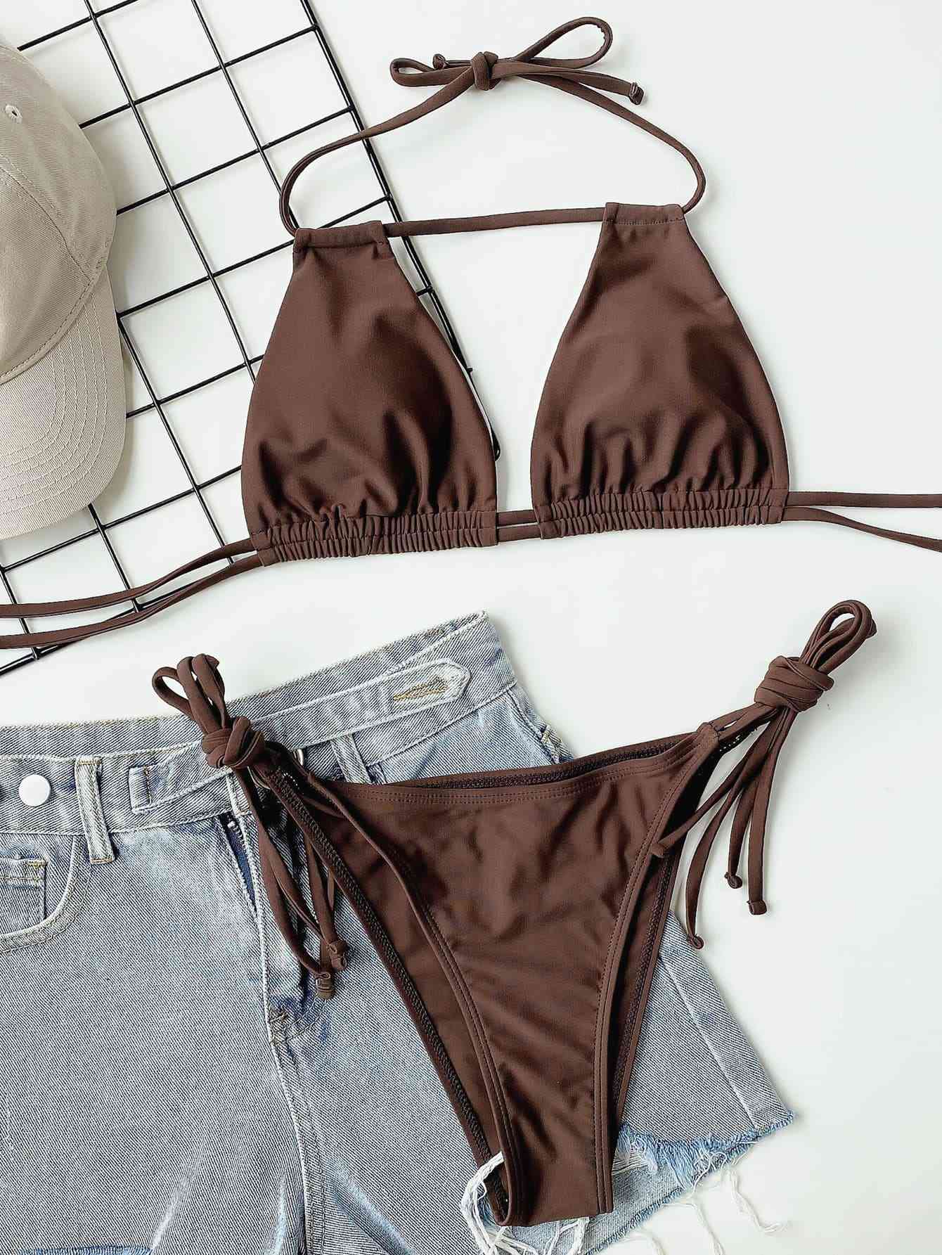 Mocha 2 Piece Bikini Set - Chocolate
