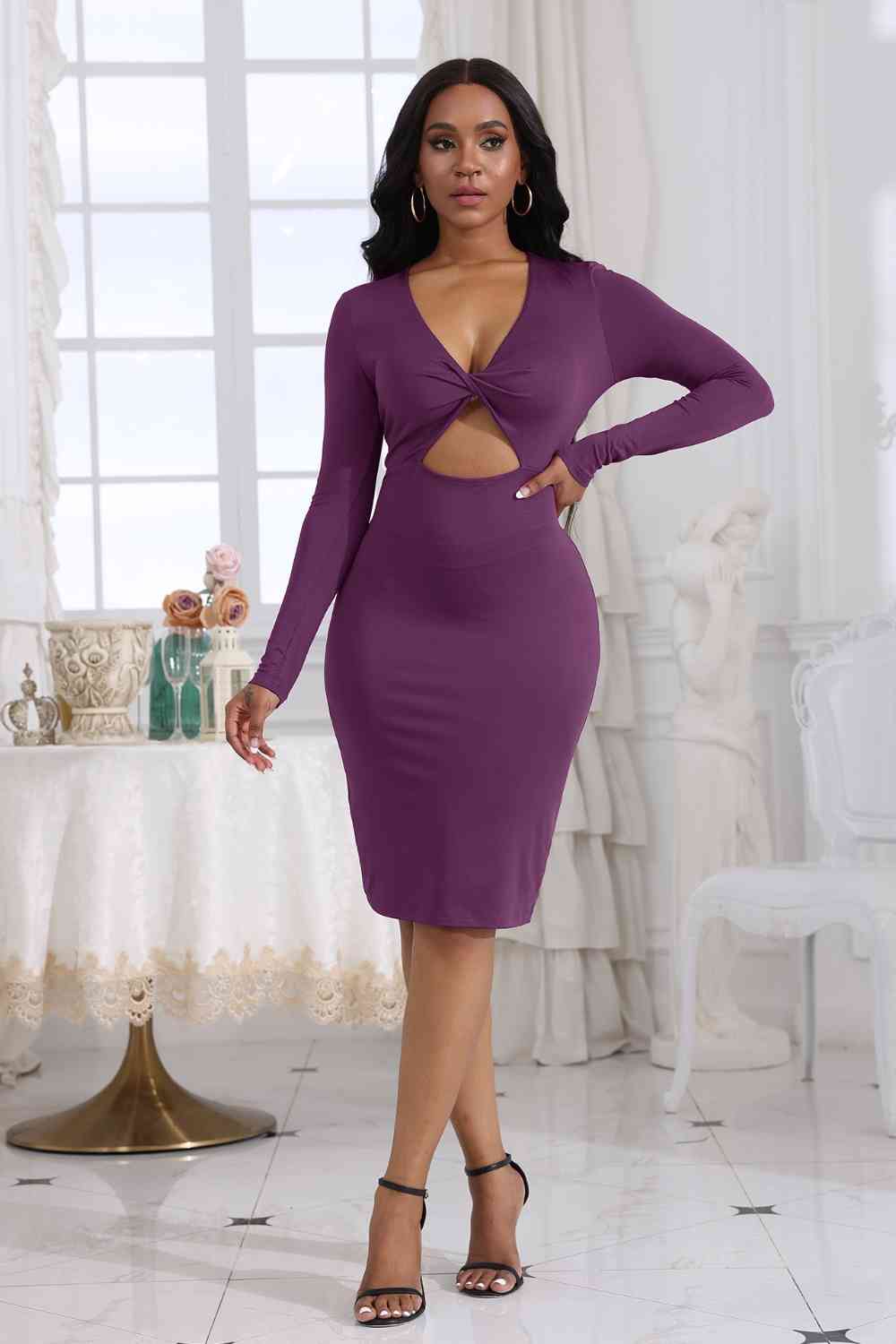 Plot Twist Long Sleeve Midi Dress