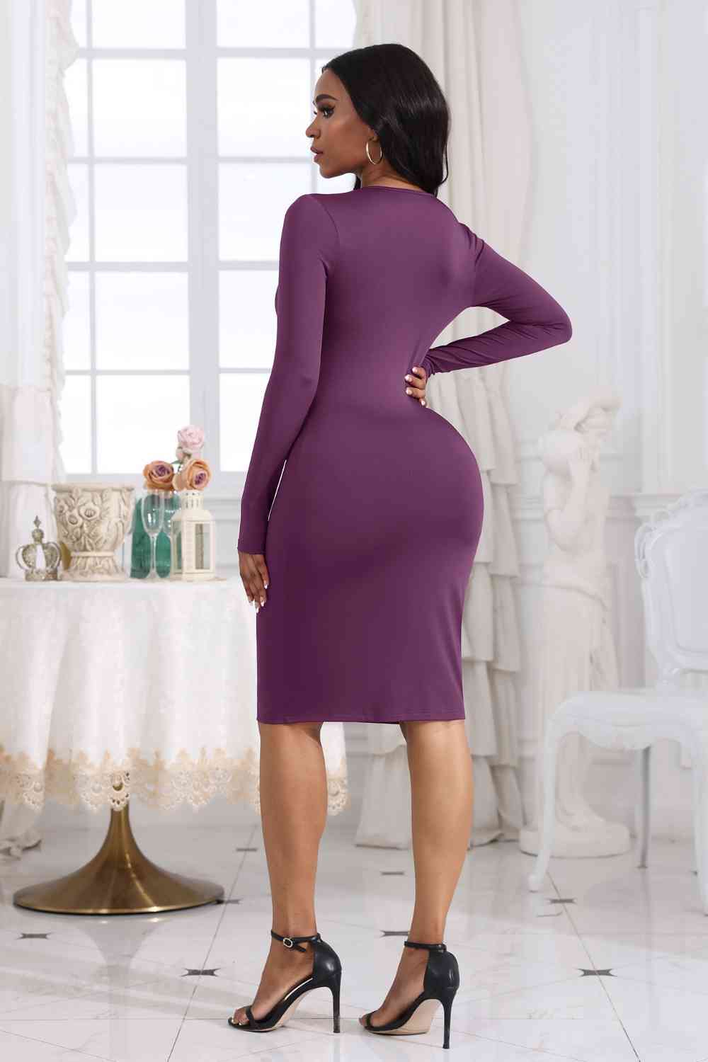 Plot Twist Long Sleeve Midi Dress