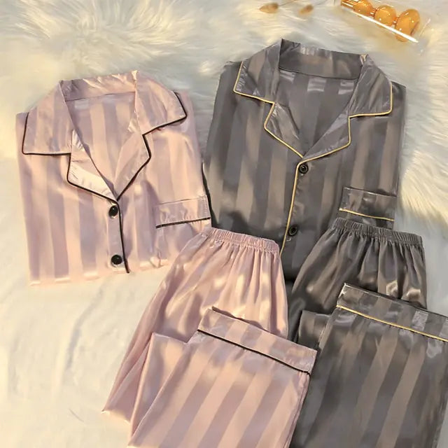 Next To Me - Couples Silk Pajamas Sets