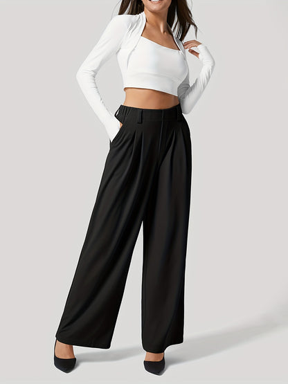 Keep Quiet Wide Leg Business Pants