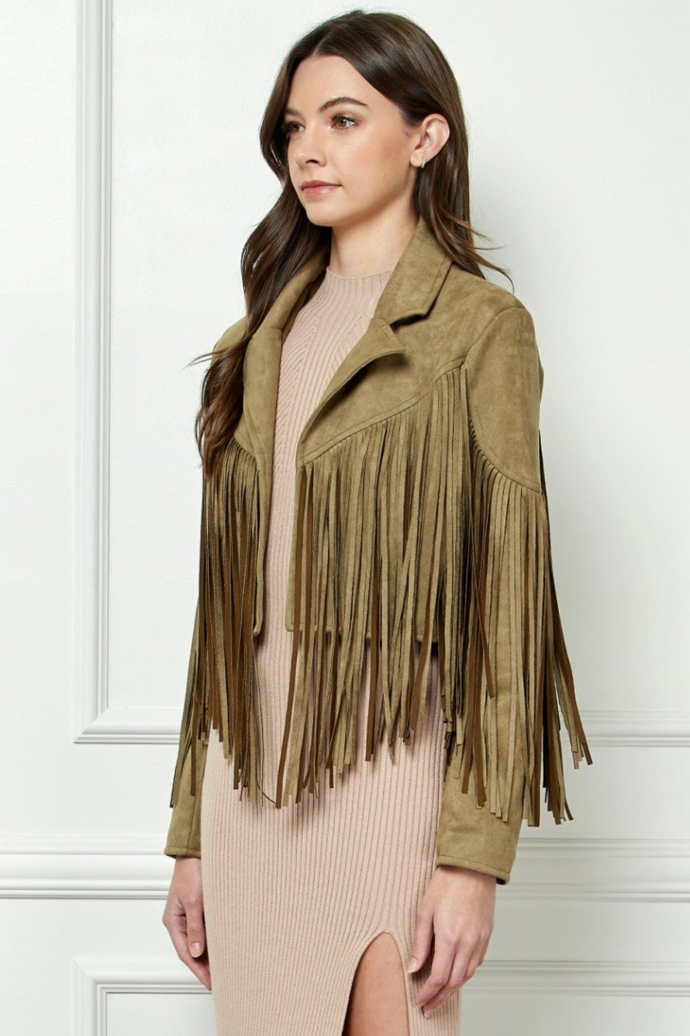 KARTER Suede Fringe Jacket