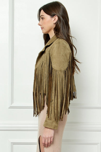 KARTER Suede Fringe Jacket