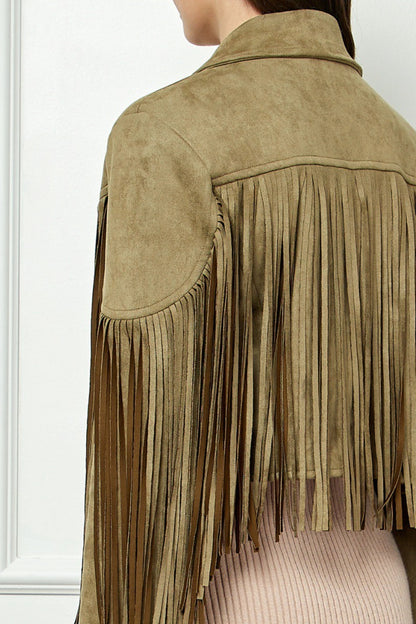 KARTER Suede Fringe Jacket