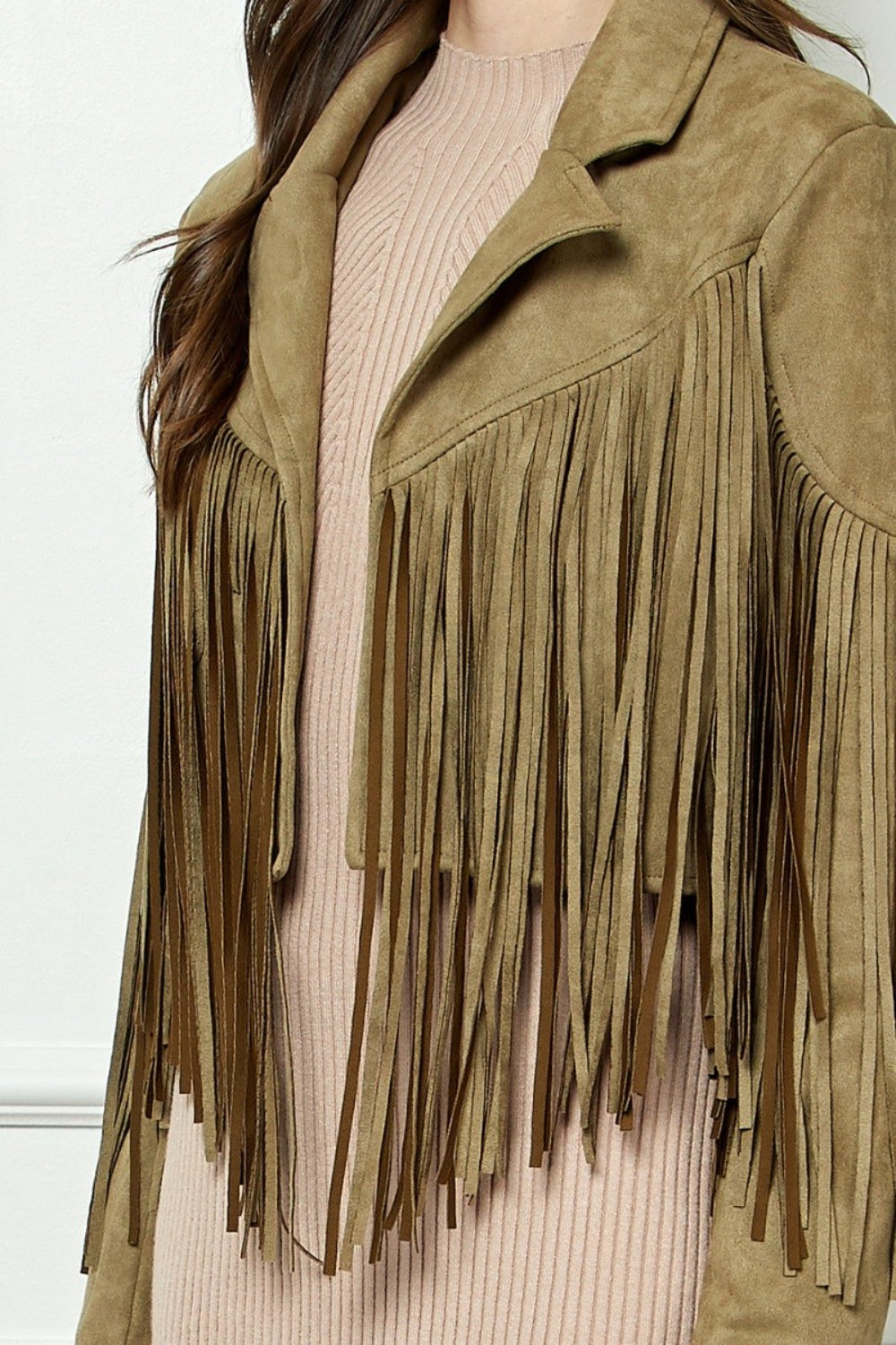 KARTER Suede Fringe Jacket