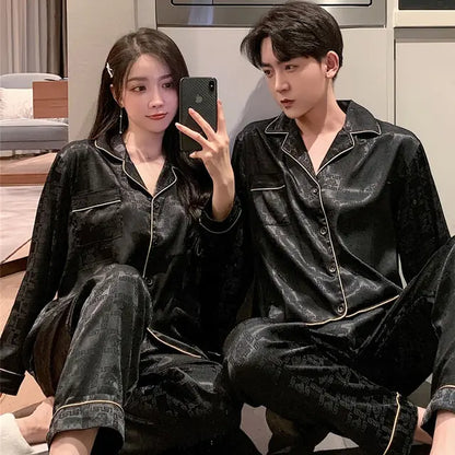 Next To Me - Couples Silk Pajamas Sets