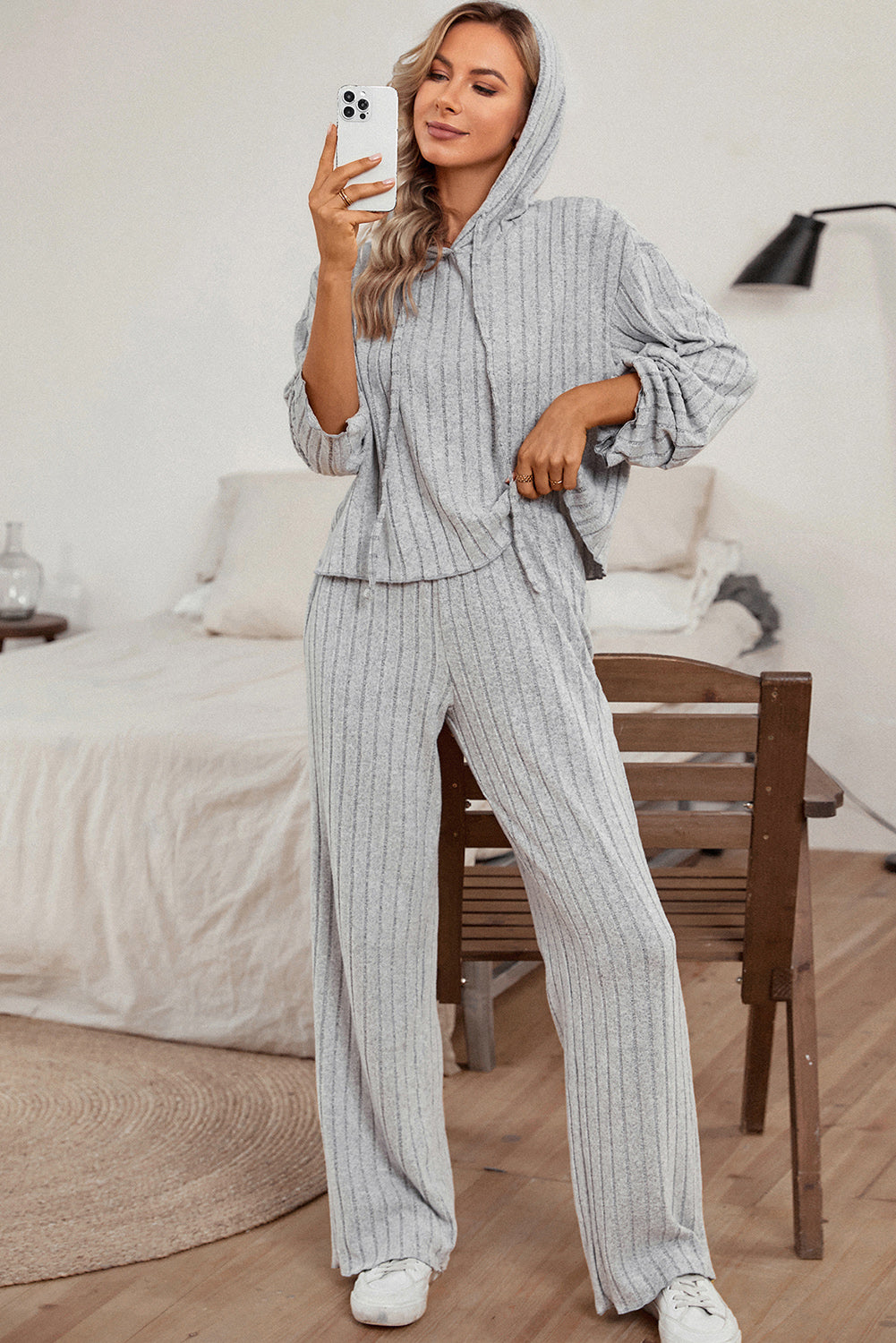 Comfy CEO Pant Lounge Set - Light Gray