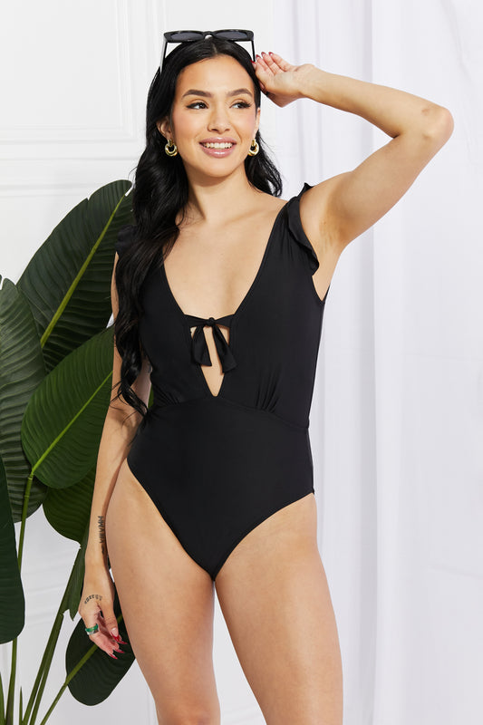 Keep Up 1 Piece Swimsuit - Black