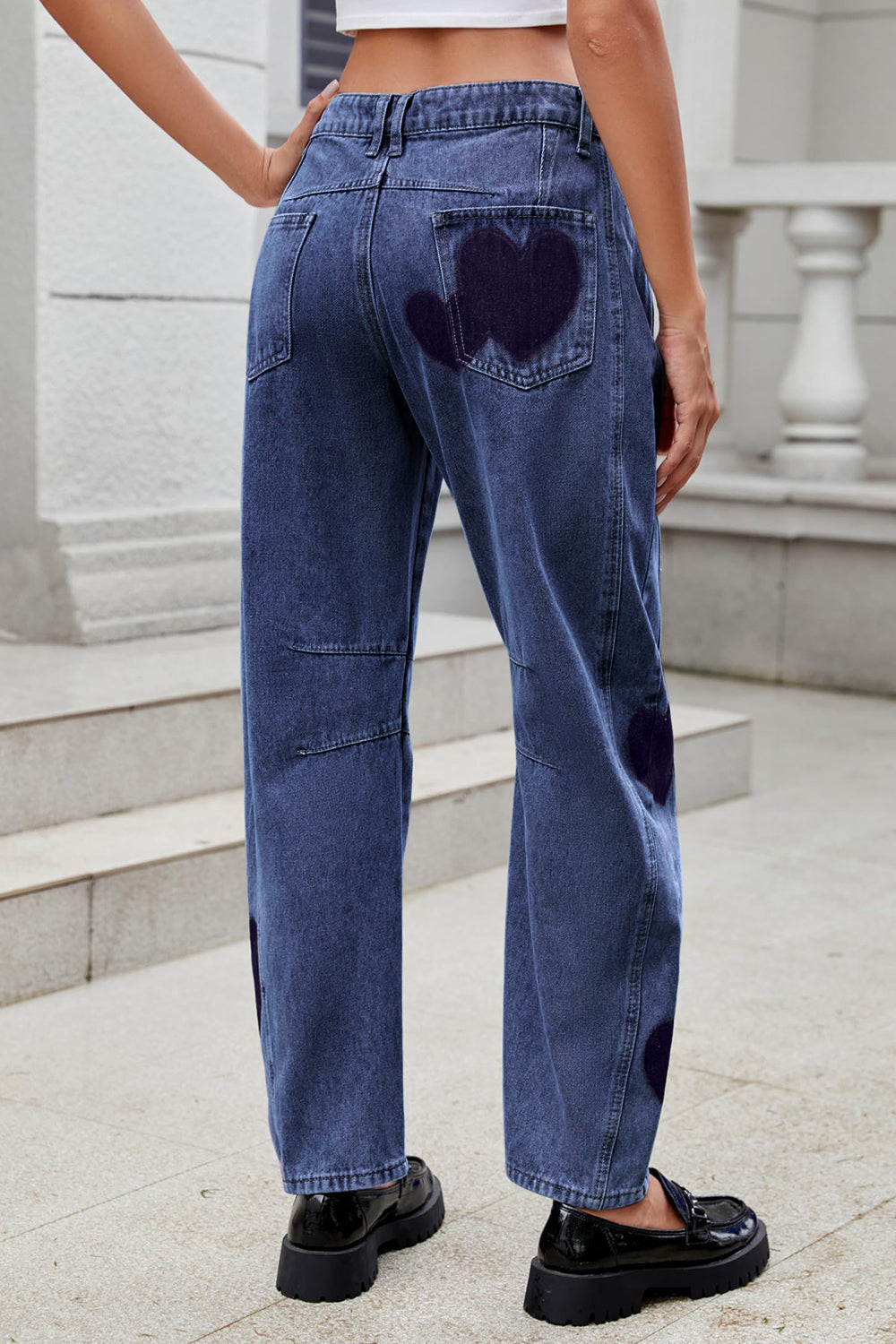 Lover Girl Heart Mid Rise Jeans