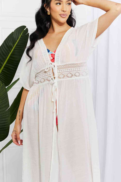 Sun Goddess Maxi Cover Up - White