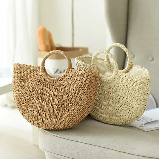 In The Sand Straw Handbag