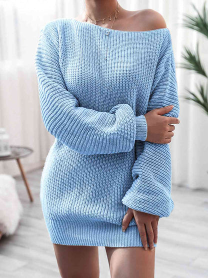 Cold Shoulder Sweater Dress