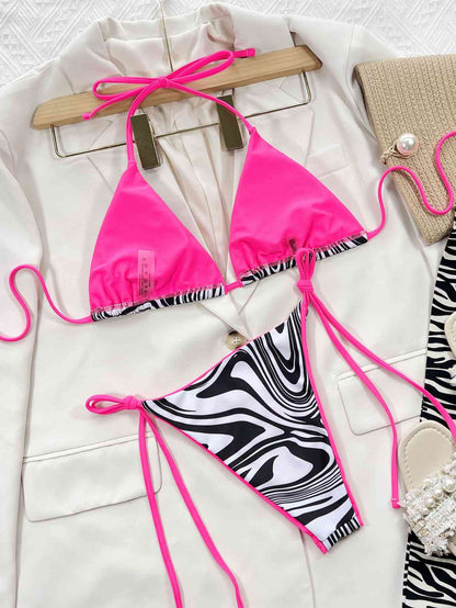 Lifesaver Zebra Print 2 Piece Bikini