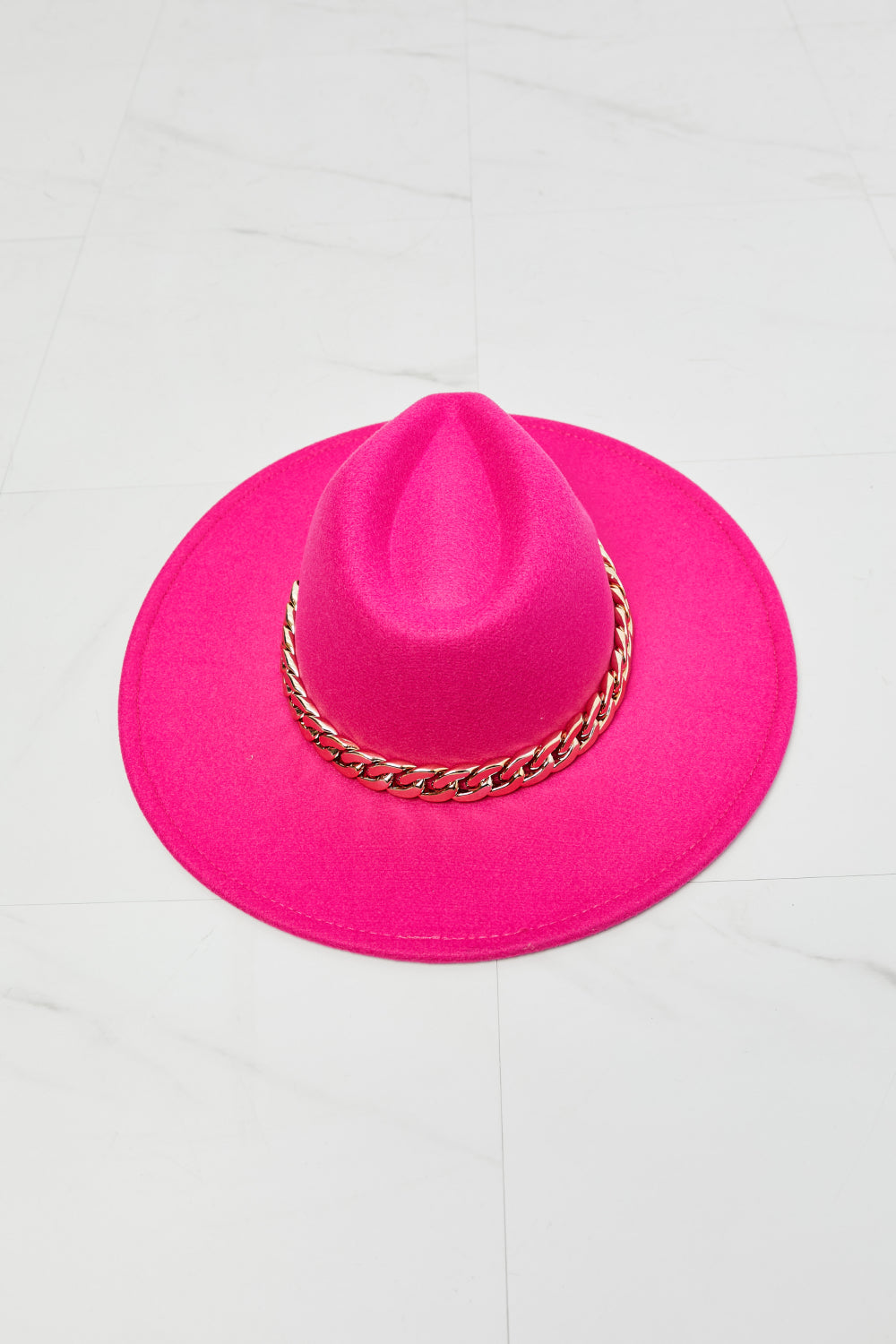 No Promises Fedora Hat - Hot Pink