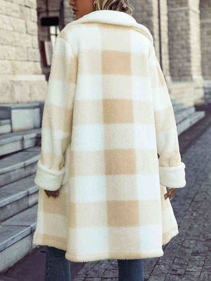 Latte Plaid Coat