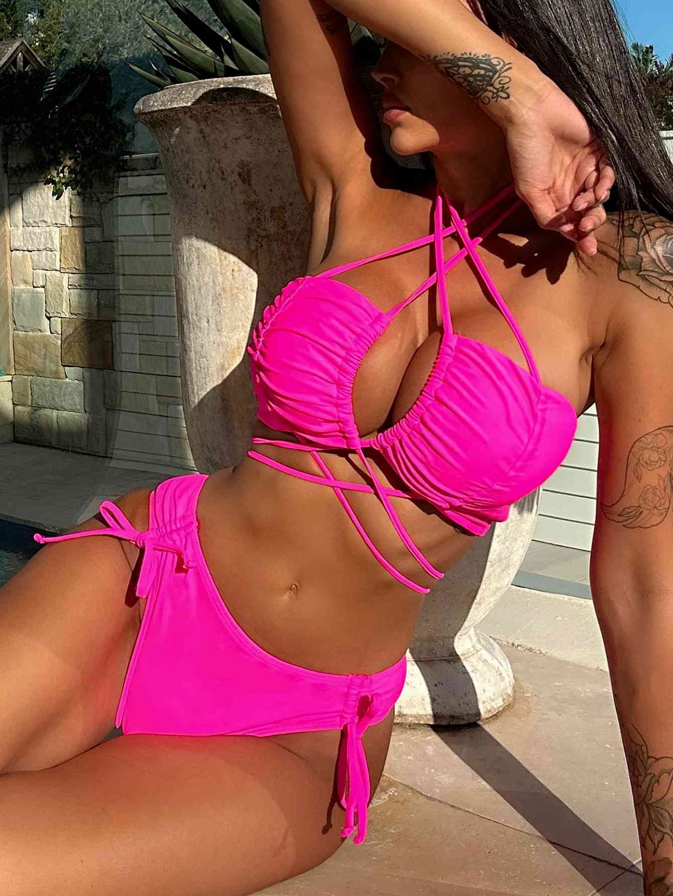 Barbie 2 Piece Bikini Set - Hot Pink