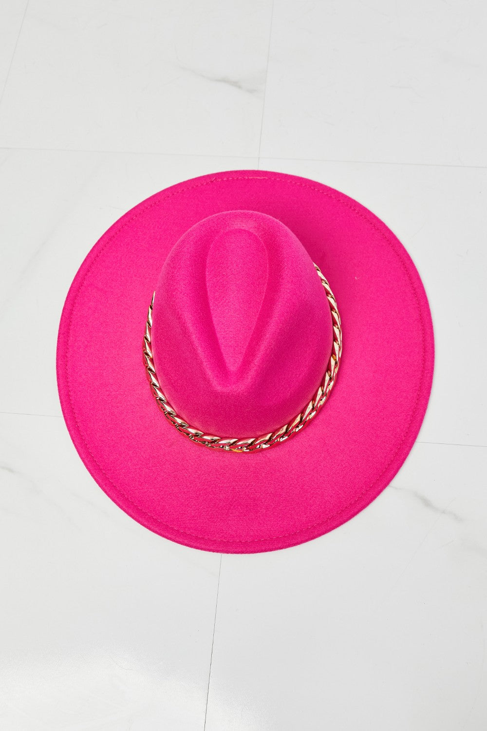 No Promises Fedora Hat - Hot Pink